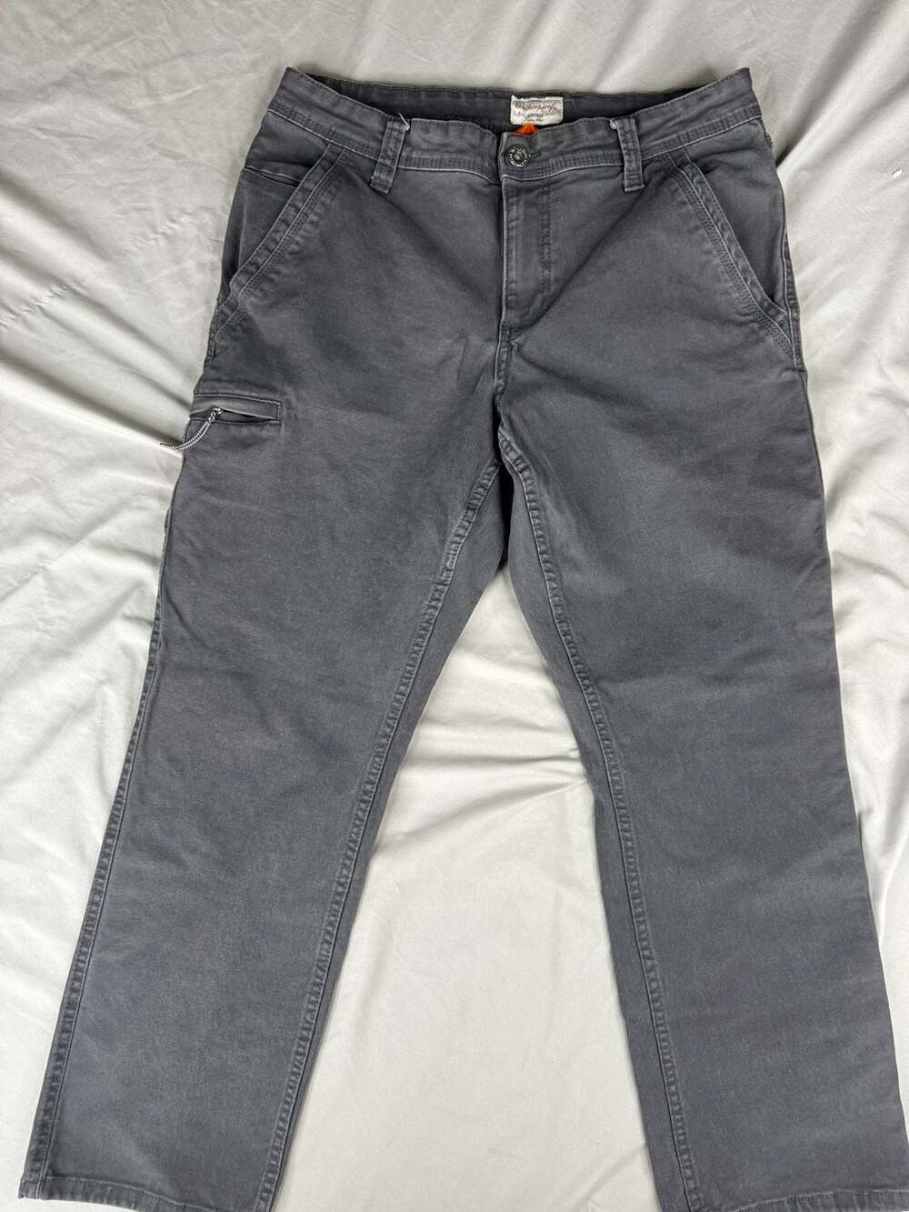 Weatherproof Vintage Pants Relaxed Fit 32x29 Gray Cotton Cargo Utility
